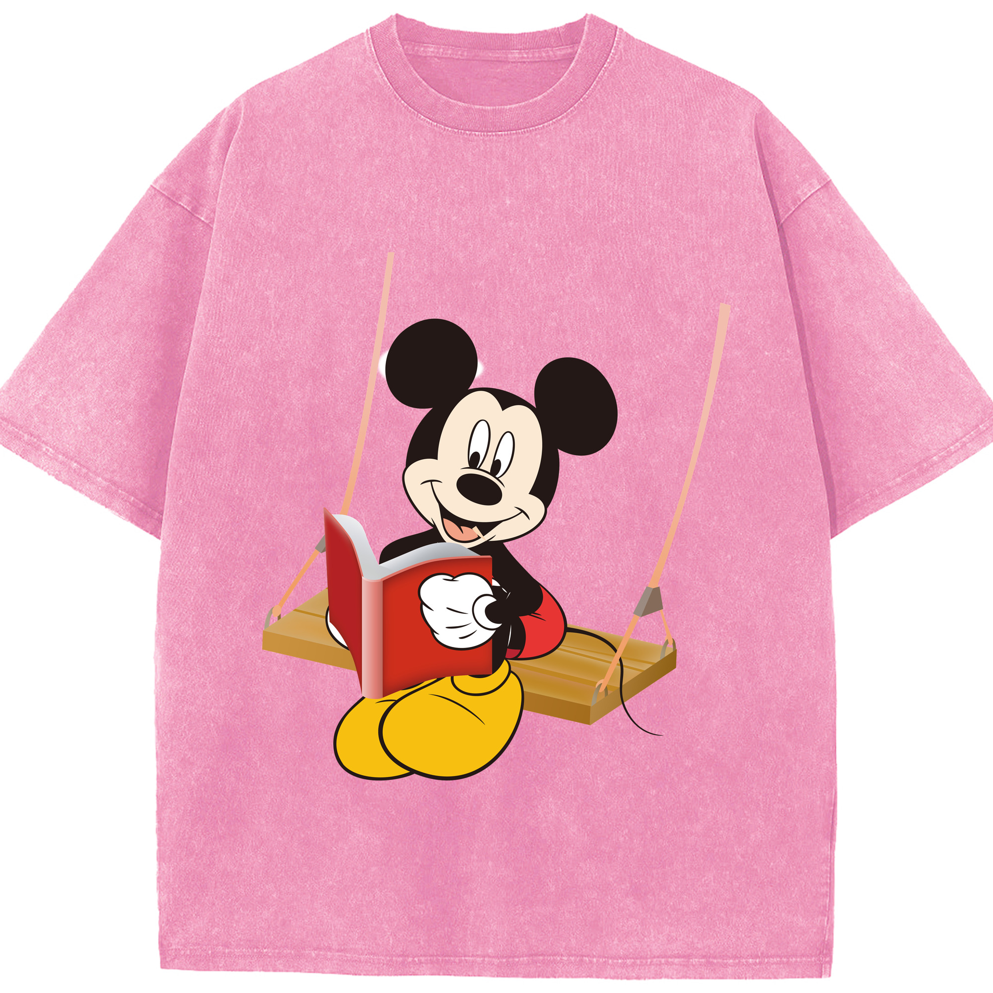 （画像用） ミッキーマウス Mickey Mouse 綿100% ヴィンテージ風 半袖Tシャツ（フロントプリント）